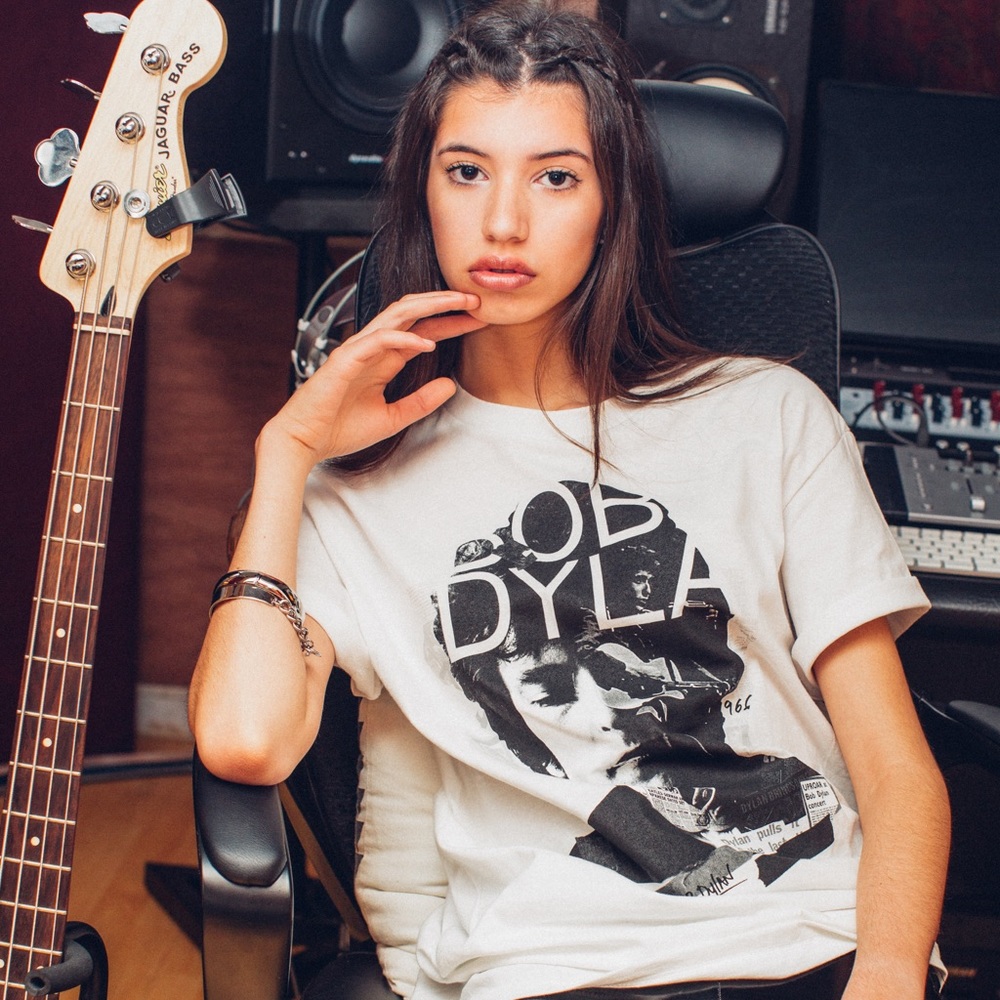 Bob Dylan unisex white tee